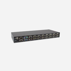 LevelOne KVM-3216 Commutateur KVM 16 ports VGA, USB & PS/2, Résolution 2048x1536, Montage Rack 1U, OSD, Support Windows, Linux, macOS - Miniature 2