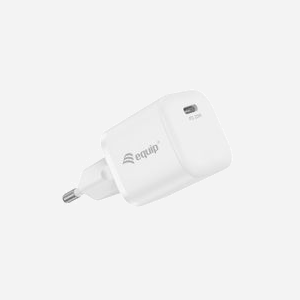 Equip 245530 Chargeur Secteur USB-C 20W Power Delivery 3.0 Blanc - 100-240V, 5V/3A, 9V/2.22A, 12V/1.67A, Protections Surtension/Surcharge/Court-circuit - Miniature 1