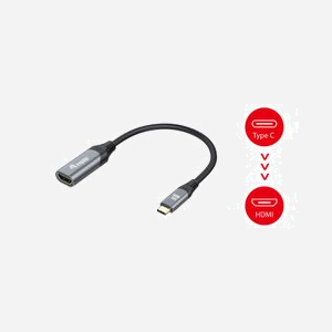 Equip Adaptateur USB-C vers HDMI 2.1 8K/30Hz - Connecteurs plaqués or, Résolution max 7680x4320, compatible 3840x2160, 2560x1440, 1920x1200 - Miniature 4