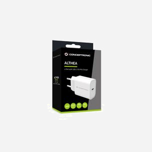 Conceptronic ALTHEA10W Chargeur Secteur Universel USB-C Power Delivery 3.0 25W (5V/3A, 9V/2.77A, 12V/2.1A) Blanc, Protection Surchauffe/Surcharge/Court-circuit - Miniature 3