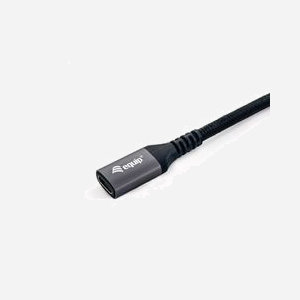 Equip 128370 : Câble d'Extension USB 3.2 Gen 2 Type-C Mâle/Femelle, 0.5m, Support 4K/60Hz, 10Gbps, Connecteurs Aluminium, Noir - Miniature 4