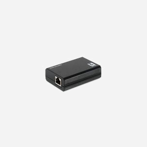 LevelOne POS-5001 Séparateur Voix-Données PoE 50W, IEEE 802.3af/at/bt, 10/100/1000Base-T(X), Sorties 5/12/24V, Port USB-C, Noir - Miniature 2