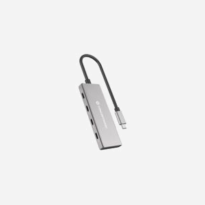 Conceptronic HUBBIES16G Hub USB-C 3.2 Gen 2 (3.1 Gen 2) Aluminium Gris - 4 Ports USB-C, 10 Gbps, Power Delivery 100W, Windows/macOS/Android
