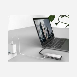 Conceptronic HUBBIES16G Hub USB-C 3.2 Gen 2 (3.1 Gen 2) Aluminium Gris - 4 Ports USB-C, 10 Gbps, Power Delivery 100W, Windows/macOS/Android - Miniature 2