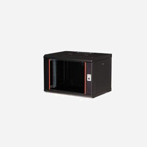Equip EPM-07-6045-B-CBAA Rack mural 7U Acier Noir Porte Verre Trempé 600x450x418mm Rails de rack 1.5mm avec Kit de Montage Mural - Miniature 1