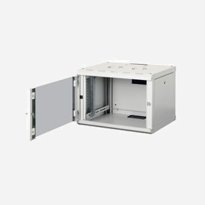 Equip Rack Mural 7U Acier Gris Clair 600x450mm Porte Verre Trempé, Rails 1.5mm, Montage Mural Inclus, EPM-07-6045-G-CBAA - Miniature 3