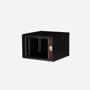 Equip EPM-07-6060-B-CBAA Rack Mural 7U Acier Noir Porte Verre Trempé 600x600mm Rails Réglables Montage VESA Kit de Fixation Inclus - Miniature 1