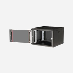 Equip EPM-07-6060-B-CBAA Rack Mural 7U Acier Noir Porte Verre Trempé 600x600mm Rails Réglables Montage VESA Kit de Fixation Inclus - Miniature 3