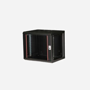 Equip EPM-09-6045-B-CBAA Rack mural 9U Acier Noir Porte verre trempé 450x600x505mm Profondeur montage 305-370mm Kit montage inclus - Miniature 3