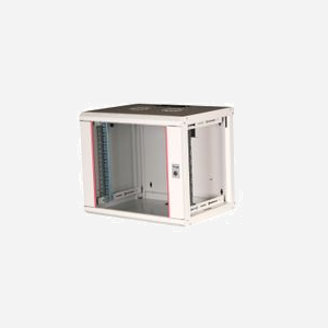 Rack Mural Equip 9U Acier Gris Clair 600mm Profondeur Porte Verre Trempé Panneaux Latéraux Amovibles Rails Réglables EPM-09-6045-G-CBAA - Miniature 2