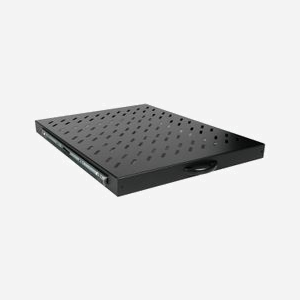 Equip EZVS-19-1-80-B Étagère Coulissante 1U Rack 19" Profondeur 568mm Acier 1mm Noir, Charge Max Non Spécifiée, Turquie