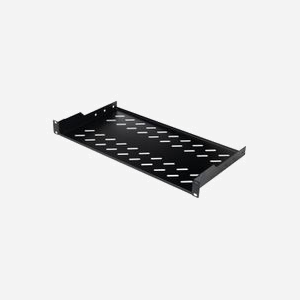 Étagère Rack 19" Equip EZFS-19-1-40-B 1U, Noir, 485x250mm, Profondeur 250mm, Acier 1mm, Charge Standard pour Serveurs et Équipements Réseau