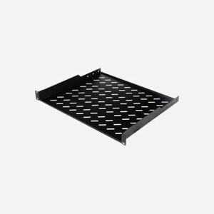 Equip EZFS-19-1-60-B : Étagère rackable 1U 19 pouces (48.3cm) profondeur 399mm acier noir 482x399x44mm épaisseur 1mm - Miniature 1