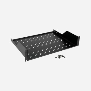 Étagère Serveur Equip EZFS-19-2-80-B 19" 2U Noir, Profondeur 349mm, Acier 1mm, Charge standard, Dimensions colis 520x370x90mm, Conforme norme rack 19 pouces - Miniature 3
