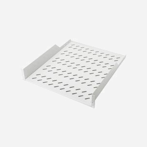 Étagère Equip EZFS-19-2-80-G pour rack 19" 2U, profondeur 549mm, gris clair, épaisseur 1mm, charge max. 3.5kg. Dimensions colis: 520x590x100mm.