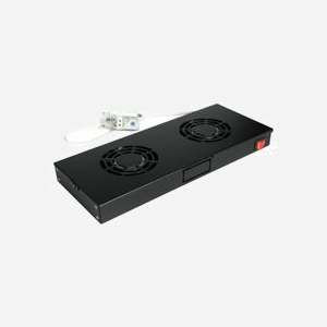 Equip EZF-2-B Unité de ventilation rackable 1U 2 ventilateurs 12cm Noir, 240V/0.14A, 482x176x44mm (19 pouces), pour rack 19", Turquie - Miniature 1