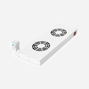 Equip EZF-2-G : Unité de Ventilation Rack 1U, 2 Ventilateurs 12cm, 240V, Gris Clair, Dimensions 482x176x44mm (19 pouces)