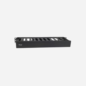 Equip 327318 Panneau de gestion de câbles 1U Rack 19" ABS Noir 482.6mm x 48.4mm x 87.5mm, Conforme REACH et RoHS