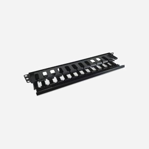 Equip 327318 Panneau de gestion de câbles 1U Rack 19" ABS Noir 482.6mm x 48.4mm x 87.5mm, Conforme REACH et RoHS - Miniature 2