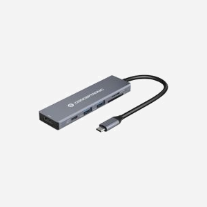 Conceptronic DONN23G Dock USB-C 3.2 Gen 1, Power Delivery 100W, HDMI 2.0 4K, Lecteur Cartes SD/MicroSD, 2x USB-A 3.2 Gen 1, Gris, Compatible Windows/macOS/Android - Miniature 2