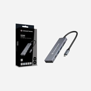 Conceptronic DONN23G Dock USB-C 3.2 Gen 1, Power Delivery 100W, HDMI 2.0 4K, Lecteur Cartes SD/MicroSD, 2x USB-A 3.2 Gen 1, Gris, Compatible Windows/macOS/Android - Miniature 4
