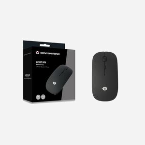 Conceptronic LORCAN01B Souris Bluetooth 5.2 Optique 1600 DPI Ambidextre 4 Boutons Programmables Pile AAA Compatible Windows/macOS Noir - Miniature 4