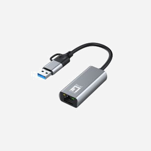 LevelOne USB-0423 Adaptateur Réseau USB 3.2 Gen 1 (3.1 Gen 1) vers Ethernet 2.5 Gigabit, RJ-45, Wake-on-LAN, Compatible Windows/macOS/Linux/Android/iOS - Miniature 2