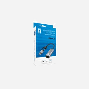 LevelOne USB-0423 Adaptateur Réseau USB 3.2 Gen 1 (3.1 Gen 1) vers Ethernet 2.5 Gigabit, RJ-45, Wake-on-LAN, Compatible Windows/macOS/Linux/Android/iOS - Miniature 5