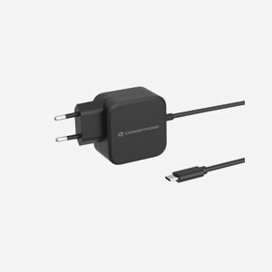 Conceptronic OZUL04BE Chargeur Secteur Universel 67W USB Power Delivery 3.0 GaN, 1 Port USB-C, 100-240V, Câble 1.8m, Protections Surchauffe/Surcharge/Court-circuit, Noir - Miniature 2