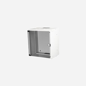 Equip Rack Mural 12U Acier Gris Clair EWM-12-5440-G, Porte Verre Trempé, Profondeur 400mm, Fixation Murale Incluse, Charge Max 12.5kg