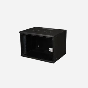 Equip EWM-07-5440-B Rack Mural 7U Acier Noir, Porte Avant Verre Trempé, Profondeur 400mm, Charge Max 9.06kg, Fourni Pré-assemblé - Miniature 1