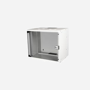 Equip EWM-09-5440-G Rack mural 9U Acier Gris clair Porte verre trempé 400mm profondeur max. montage 38cm Kit de montage inclus