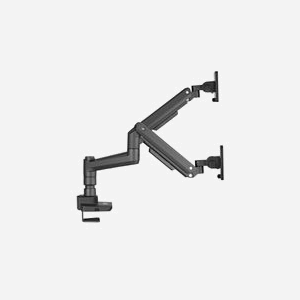 Equip Support Bureau Double Écran 17-35" (43.2-88.9cm) 40kg Max VESA 75x75/100x100 Inclinaison ±20-50° Pivot ±90° Rotation 360° Noir - Miniature 2
