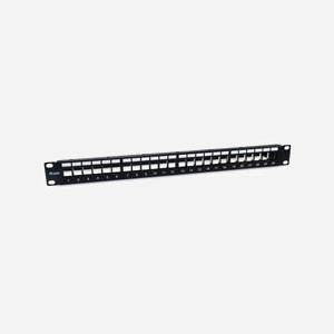 Equip 769327 Baie de Branchements 1U 24 Ports Keystone Métal Noir Montage Rack 19" (482.6mm x 91.5mm x 44.2mm) Conforme RoHS