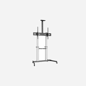 Equip 650631 Chariot TV Mobile 60"-100" (152-254cm) 100kg VESA 200x200-1000x600 Inclinable/Pivotant avec Roues et Gestion Câbles