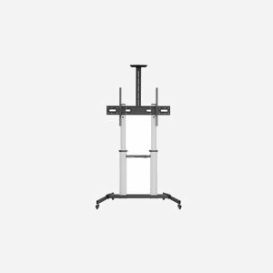 Equip 650631 Chariot TV Mobile 60"-100" (152-254cm) 100kg VESA 200x200-1000x600 Inclinable/Pivotant avec Roues et Gestion Câbles - Miniature 2