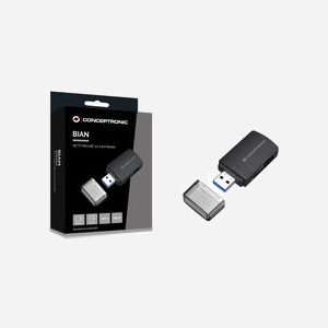 Conceptronic BIAN06B Lecteur Cartes Mémoire USB 3.2 Gen 1 Type-A Noir, SD/SDHC/SDXC/MicroSD, Taux Transfert 5000 Mbit/s, Windows/macOS/Android - Miniature 5
