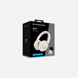 Conceptronic ALVAH02C Casque Arceau Crème Filaire & Bluetooth 5.4, Réduction de Bruit Active, 20-20000Hz, 32 Ohm, Batterie 400mAh, 233g - Miniature 5