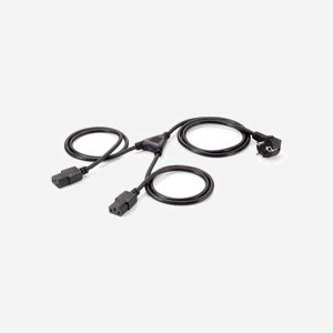 Equip 112220 Câble d'alimentation 1.8m CEE 7/7 vers Coupleur 2 x C13 H05VV-F3G 250V 10A Cuivre, Certifié VDE/REACH/RoHS
