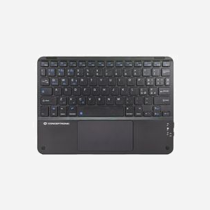 Conceptronic TOBIN01BIT Clavier Bluetooth QWERTY Italien Noir - Compact 80%, Bluetooth 5.4, Pavé Tactile, Compatible Windows/macOS/iOS/iPadOS