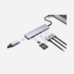 Conceptronic DONN28G Dock USB 3.2 Gen 1 Type-C Gris - 2x USB-A, 3x USB-C, HDMI 4K, Lecteur Cartes SD/MicroSD, Power Delivery 100W, Compatible Windows/macOS/Android - Miniature 5