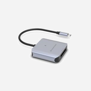 Conceptronic BIAN08G Lecteur CFexpress 2.0 Type B - USB 3.2 Gen 2 Type-C - Aluminium Gris - 10000 Mbit/s - Support Windows/macOS/Android - Miniature 2