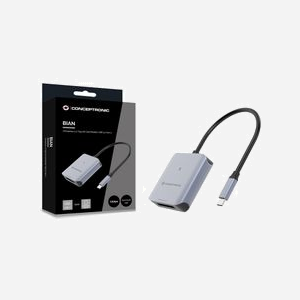 Conceptronic BIAN08G Lecteur CFexpress 2.0 Type B - USB 3.2 Gen 2 Type-C - Aluminium Gris - 10000 Mbit/s - Support Windows/macOS/Android - Miniature 4