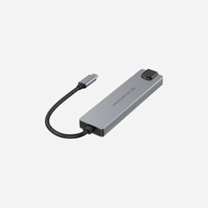 Conceptronic DONN29G Station d'accueil USB-C 3.2 Gen 2, Power Delivery 140W, 2x USB-A, 2x USB-C, HDMI 2.0, Ethernet Gigabit, Boîtier Aluminium Gris. - Miniature 2