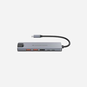Conceptronic DONN29G Station d'accueil USB-C 3.2 Gen 2, Power Delivery 140W, 2x USB-A, 2x USB-C, HDMI 2.0, Ethernet Gigabit, Boîtier Aluminium Gris. - Miniature 3