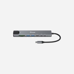 Equip 133497 Station d'accueil USB Type-C, Power Delivery 100W, Ethernet Gigabit, Lecteur MicroSD, USB 3.2 Gen 1, HDMI 1.4, Noir/Gris - Miniature 5