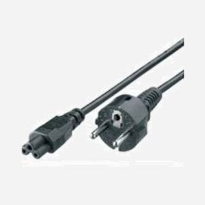 Equip Câble d'alimentation 1.8m Coupleur C5 vers CEE7/4 Noir - Connecteur 1 Mâle Droit, Connecteur 2 Femelle Droit - Dimensions 36.5x36.5x1800mm