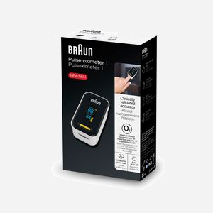 Braun YK-81CEU Oxymètre de pouls Noir/Acier inoxydable, SpO2 70-100% +/-3%, Écran OLED, Alimentation batterie, Certifié CE - Miniature 3