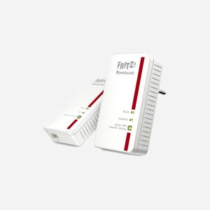 AVM FRITZ!Powerline 1240E WLAN Set : Adaptateur Powerline 1200 Mbit/s, Gigabit Ethernet, WiFi 4 (802.11n), 1x RJ45, HomePlug AV2, AES 128-bit, Blanc