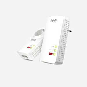 AVM FRITZ!Powerline 1260E WLAN Set : Adaptateur CPL 1200 Mbit/s, WiFi 866 Mbit/s, Gigabit Ethernet, HomePlug AV2, Prise Type F, Compatible Windows